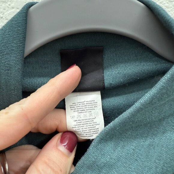 VTG Patagonia Capilene Teal 1/4 Quarter Zip Pullover Shirt Mens size XL USA Made - Picture 3 of 8